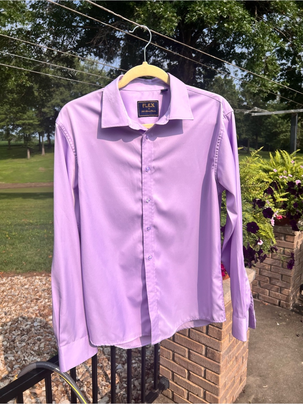 Flex Lavender Long-Sleeve Dress Shirt - Classic Fit